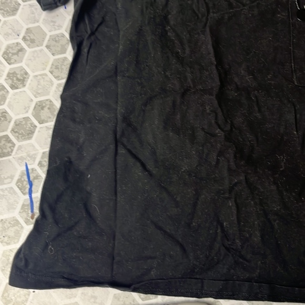 Zara Medium Black Short Sleeve Tassel Pocket T - Picture 3 of 6
